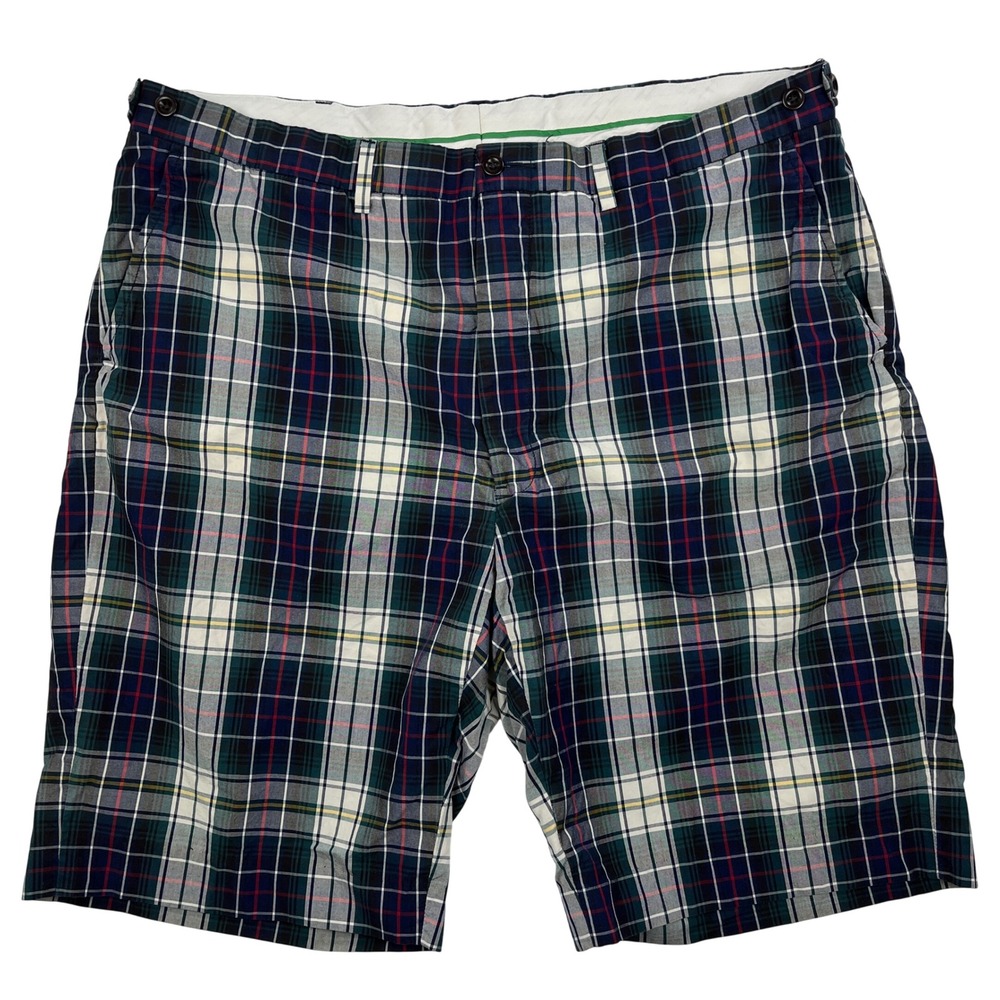 Polo Ralph Lauren Vintage Tartan Plaid Shorts Men Adjustable Sz 40Waist Classic